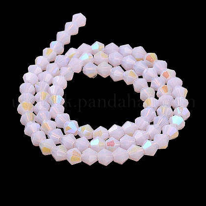 Imitation Jade Electroplate Glass Beads Strands&nbsp;US-GLAA-F029-J4mm-D02-2