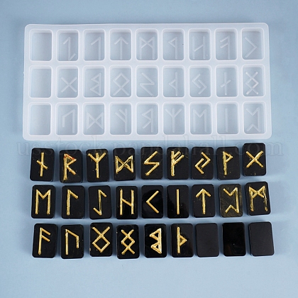 Runes/Futhark/Futhorc Silicone Molds US-DIY-K017-17-1