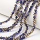 Electroplate Transparent Glass Beads Strands US-EGLA-A034-T10mm-O05-1