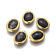 Natural Black Fossil Beads US-G-F633-14B-1