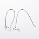 304 Stainless Steel Hoop Earrings Findings Kidney Ear Wires US-X-STAS-H434-46P-2