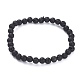 Natural Lava Rock Beads Stretch Bracelets US-BJEW-G623-02-6mm-1