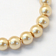 Baking Painted Pearlized Glass Pearl Round Bead Strands US-HY-Q003-4mm-42-2