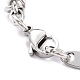304 Stainless Steel Link Chain Bracelet for Men Women US-BJEW-Z011-21P-3
