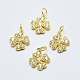 Brass Micro Pave Cubic Zirconia Charms US-RB-I078-65-NR-2