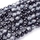 Spray Painted Crackle Glass Beads Strands US-CCG-Q002-6mm-11-1