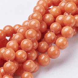 Natural Mashan Jade Round Beads Strands US-X-G-D263-8mm-XS21