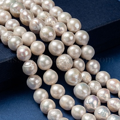 Natural Baroque Pearl Keshi Pearl Beads Strands US-PEAR-Q004-39-1
