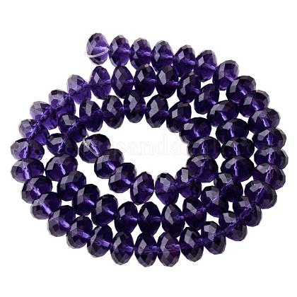 Faceted Rondelle Imitation Austrian Crystal Bead Strands US-G-PH0003-10-1