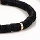 Handmade Polymer Clay Heishi Beads Stretch Bracelets US-BJEW-JB05303-05-3