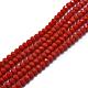 Faceted Rondelle Glass Beads Strands US-GLAA-I033-6mm-05-1