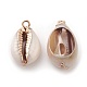 Electroplate Cowrie Shell Pendants US-BSHE-L037-04-2