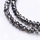 Electroplate Glass Faceted Rondelle Beads Strands US-EGLA-D020-4x3mm-12-3