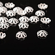 Silver Color Flower Brass Bead Spacer Caps US-X-EC131-S-2