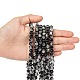 Spray Painted Crackle Glass Beads Strands US-CCG-Q002-8mm-11-4