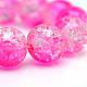 Baking Painted Crackle Glass Bead Strands US-CCG-S001-6mm-09-1