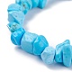 Synthetic Turquoise Chips Beads Stretch Bracelet for Women US-BJEW-AL00003-12-4