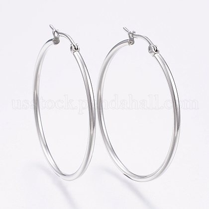 304 Stainless Steel Big Hoop Earrings US-EJEW-F105-06P-1