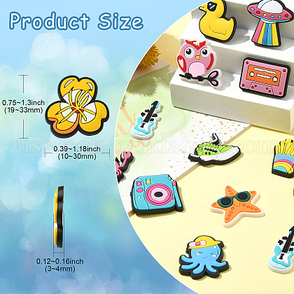 60Pcs 30 Styles PVC Cabochons&nbsp;US-KY-CJ0002-09A-2