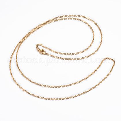 304 Stainless Steel Cable Chain Necklaces US-NJEW-H445-16G-1