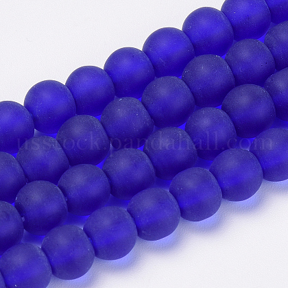 Transparent Glass Beads Strands US-GLAA-Q064-10-8mm-1