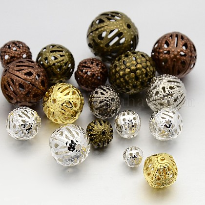 Mixed Style Iron Filigree Beads US-IFIN-X0031-1