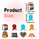 16Pcs 8 Style Food Grade Eco-Friendly Silicone Focal Beads&nbsp;US-SIL-TA0001-74-3