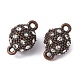 Alloy Rhinestone Magnetic Clasps with Loops US-RB-H116-2-R-1