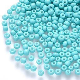8/0 Baking Paint Glass Round Seed Beads US-SEED-S036-01B-13