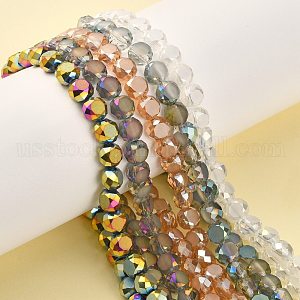 Electroplate Glass Bead Strands US-EGLA-R032-8mm-M1