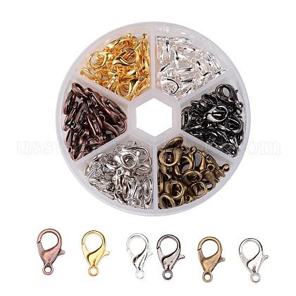 1 Box 240PCS 6 Colors Zinc Alloy Lobster Claw Clasps Jewelry Making Findings US-PALLOY-X0012-B-1