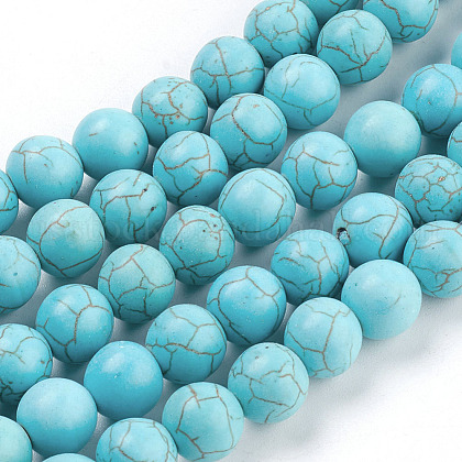 Synthetic Turquoise Beads Strands US-TURQ-S192-10mm-2-1