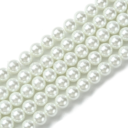 Eco-Friendly  Dyed Glass Pearl Round Beads Strands US-HY-A002-8mm-RB001-1