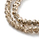 Faceted Rondelle Transparent Painted Glass Beads Strands US-DGLA-J001-C01-4mm-3
