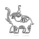 Tibetan Style Alloy Elephant Pendants US-PALLOY-E394-06AS-2