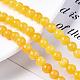 Natural Dyed Yellow Jade Gemstone Bead Strands US-G-R271-6mm-Y07-4