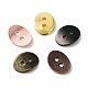 Brass Button Clasps US-KK-G080-M-1