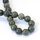 Natural Serpentine/Green Lace Stone Round Bead Strands US-G-E334-6mm-14-3