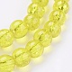 Spray Painted Crackle Glass Beads Strands US-CCG-Q001-6mm-04-3