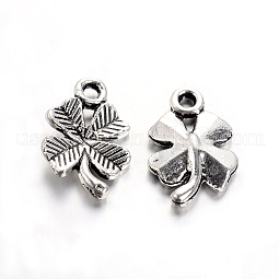 Tibetan Style Alloy Clover Charms US-X-TIBEP-2765-AS-RS