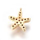 Golden Tone Brass Micro Pave Cubic Zirconia Charms US-ZIRC-L075-10A-G-3