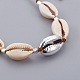 Cowrie Shell Beads Braided Bead Bracelets US-BJEW-JB04042-3