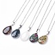 Natural & Synthetic Gemstone Pendant Necklaces US-NJEW-JN02160-1