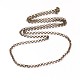 Iron Cross Chain Rolo Chain Necklace Making US-NJEW-JN01384-02-2