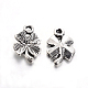 Tibetan Style Alloy Clover Charms US-X-TIBEP-2765-AS-RS-1