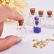 20 Pcs Mini Clear Glass Jars Bottles with Cork Stoppers and Eye Pins for Crafts Projects Size 10x18mm and 22x15mm in One Box US-AJEW-PH0003-01-4