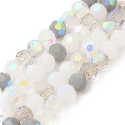 Electroplate Glass Beads Strands US-EGLA-P048-A03-1