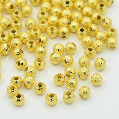 Brass Textured Beads US-EC247-G-1