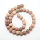 Natural Sunstone Frosted Round Bead Strands US-G-O039-07-8mm-2