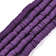 Handmade Polymer Clay Beads Strands US-CLAY-R089-6mm-046-1